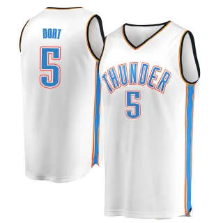 Youth Luguentz Dort Oklahoma City Thunder White Fast Break Replica Jersey - Association Edition