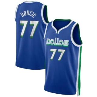 Youth Luka Doncic Dallas Mavericks Blue Swingman 2022/23 City Edition Jersey