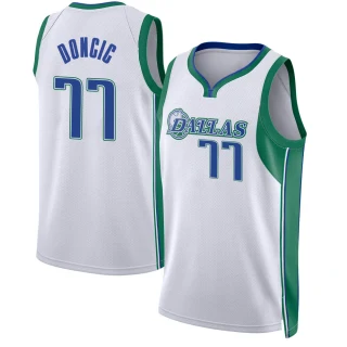 Youth Luka Doncic Dallas Mavericks White Swingman 2021/22 City Edition Jersey
