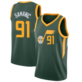 Youth Luka Samanic Utah Jazz Green Swingman 2018/19 Jersey - City Edition