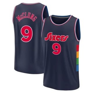 Youth Mac McClung Philadelphia 76ers Navy Fast Break 2021/22 Replica City Edition Jersey