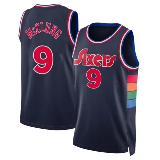 Youth Mac McClung Philadelphia 76ers Navy Swingman 2021/22 City Edition Jersey