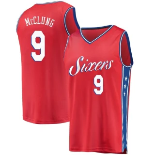 Youth Mac McClung Philadelphia 76ers Red Fast Break Jersey - Statement Edition