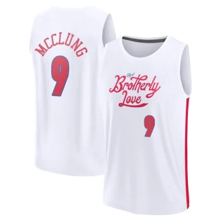 Youth Mac McClung Philadelphia 76ers White Fast Break 2022/23 City Edition Jersey