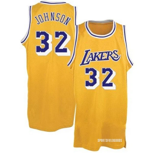Youth Magic Johnson Los Angeles Lakers Gold Authentic Throwback Jersey