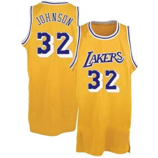 Youth Magic Johnson Los Angeles Lakers Gold Swingman Throwback Jersey