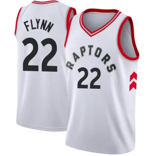 Youth Malachi Flynn Toronto Raptors White Swingman Jersey - Association Edition