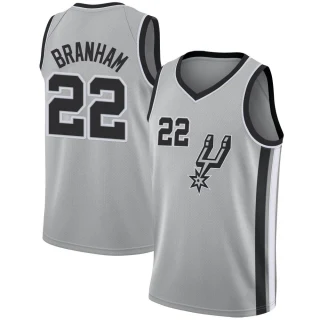 Youth Malaki Branham San Antonio Spurs Swingman Silver Jersey - Statement Edition