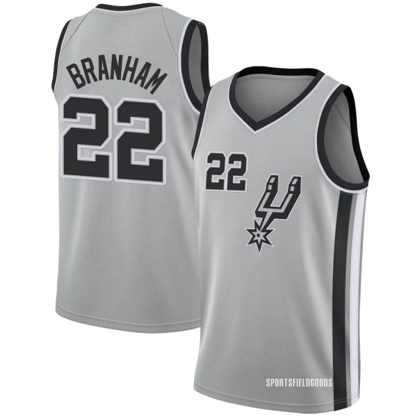 Youth Malaki Branham San Antonio Spurs Swingman Silver Jersey - Statement Edition