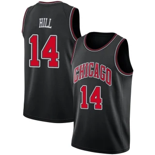 Youth Malcolm Hill Chicago Bulls Black Swingman Jersey - Statement Edition