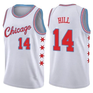 Youth Malcolm Hill Chicago Bulls White Swingman Jersey - City Edition