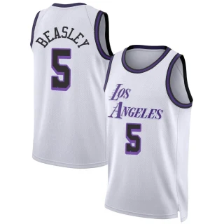 Youth Malik Beasley Los Angeles Lakers White Swingman 2022/23 City Edition Jersey
