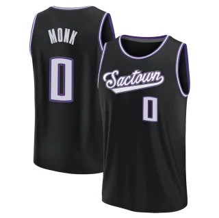 Youth Malik Monk Sacramento Kings Black Fast Break 2021/22 Replica City Edition Jersey