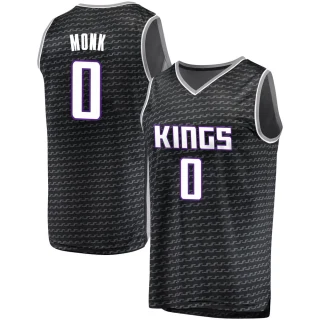 Youth Malik Monk Sacramento Kings Black Fast Break Jersey - Statement Edition