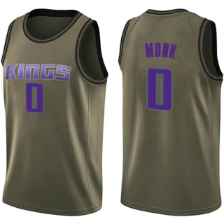 Youth Malik Monk Sacramento Kings Green Swingman Salute to Service Jersey