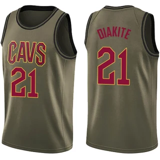 Youth Mamadi Diakite Cleveland Cavaliers Green Swingman Salute to Service Jersey