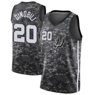 Youth Manu Ginobili San Antonio Spurs Black Swingman Jersey - City Edition