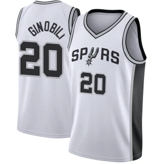 Youth Manu Ginobili San Antonio Spurs White Fast Break Jersey - Association Edition