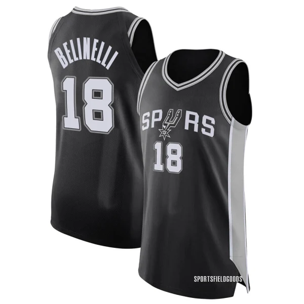 Youth Marco Belinelli San Antonio Spurs Black Authentic Jersey - Icon Edition