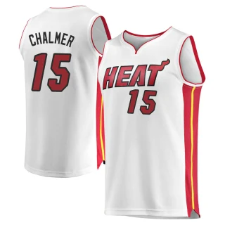 Youth Mario Chalmer Miami Heat White Fast Break Jersey - Association Edition