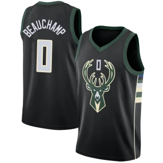 Youth MarJon Beauchamp Milwaukee Bucks Black Swingman Jersey - Statement Edition