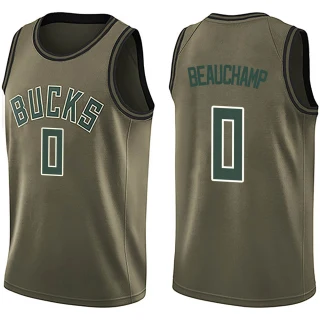 Youth MarJon Beauchamp Milwaukee Bucks Green Swingman Salute to Service Jersey