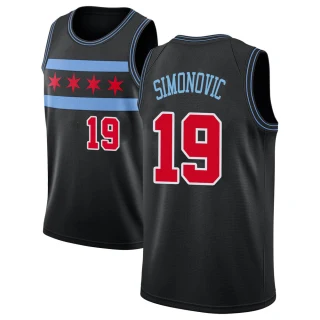 Youth Marko Simonovic Chicago Bulls Black Swingman 2018/19 Jersey - City Edition