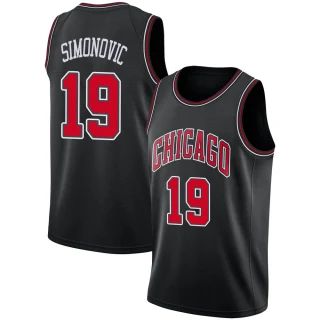 Youth Marko Simonovic Chicago Bulls Black Swingman Jersey - Statement Edition