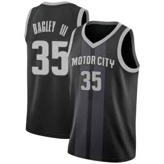 Youth Marvin Bagley III Detroit Pistons Black Swingman 2018/19 Jersey - City Edition