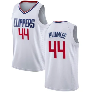 Youth Mason Plumlee Los Angeles Clippers White Swingman Jersey - Association Edition
