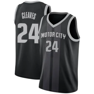 Youth Mateen Cleaves Detroit Pistons Black Swingman 2018/19 Jersey - City Edition