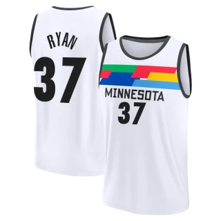 Youth Matt Ryan Minnesota Timberwolves White Fast Break 2022/23 City Edition Jersey