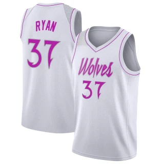 Youth Matt Ryan Minnesota Timberwolves White Swingman 2018/19 Jersey - Earned Edition