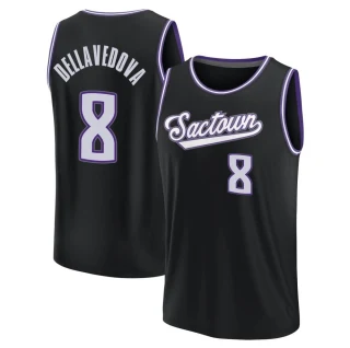 Youth Matthew Dellavedova Sacramento Kings Black Fast Break 2021/22 Replica City Edition Jersey