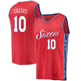 Youth Maurice Cheeks Philadelphia 76ers Red Fast Break Jersey - Statement Edition