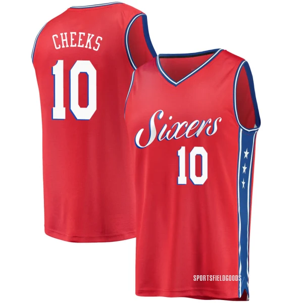 Youth Maurice Cheeks Philadelphia 76ers Red Fast Break Jersey - Statement Edition