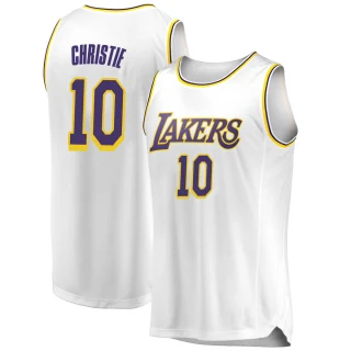 Youth Max Christie Los Angeles Lakers White Swingman 2018/19 Jersey - Association Edition