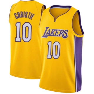 Youth Max Christie Los Angeles Lakers Yellow Swingman Jersey - Icon Edition
