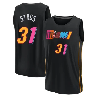Youth Max Strus Miami Heat Black Fast Break 2021/22 Replica City Edition Jersey