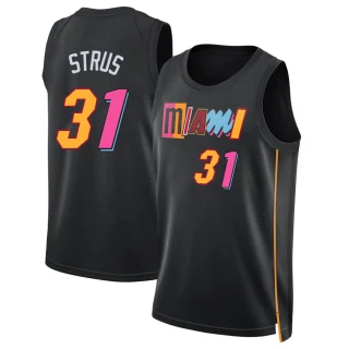 Youth Max Strus Miami Heat Black Swingman 2021/22 City Edition Jersey