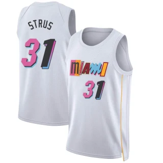 Youth Max Strus Miami Heat White Swingman 2022/23 City Edition Jersey