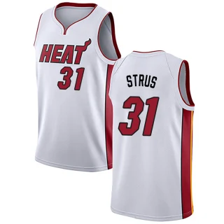 Youth Max Strus Miami Heat White Swingman Jersey - Association Edition