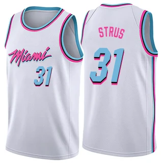 Youth Max Strus Miami Heat White Swingman Jersey - City Edition