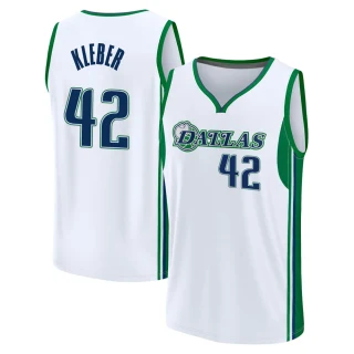 Youth Maxi Kleber Dallas Mavericks White Fast Break 2021/22 Replica City Edition Jersey