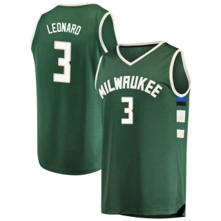Youth Meyers Leonard Milwaukee Bucks Green Fast Break Jersey - Icon Edition
