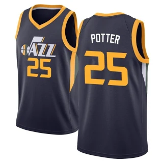 Youth Micah Potter Utah Jazz Navy Swingman Jersey - Icon Edition