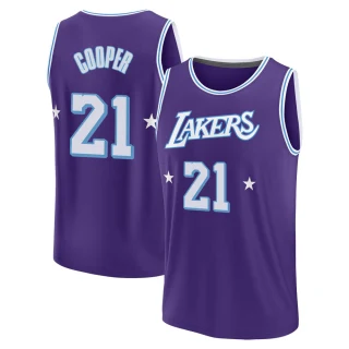Youth Michael Cooper Los Angeles Lakers Purple Fast Break 2021/22 Replica City Edition Jersey