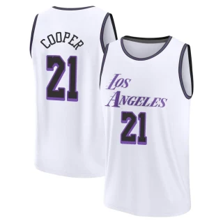 Youth Michael Cooper Los Angeles Lakers White Fast Break 2022/23 City Edition Jersey