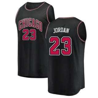 Youth Michael Jordan Chicago Bulls Black Fast Break Jersey - Statement Edition