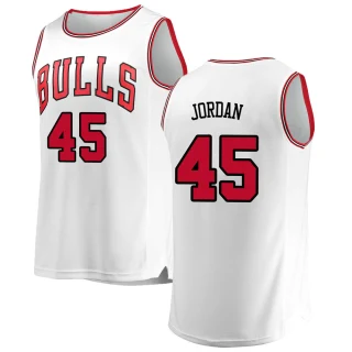 Youth Michael Jordan Chicago Bulls White Fast Break Jersey - Association Edition